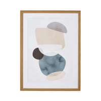 Watercolour Pebbles Framed Print 60x80cm