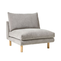 Austin Armless Armchair Cocoon Fog