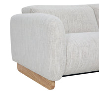 Bellano 3 Seater Recliner Natural Textured Slub