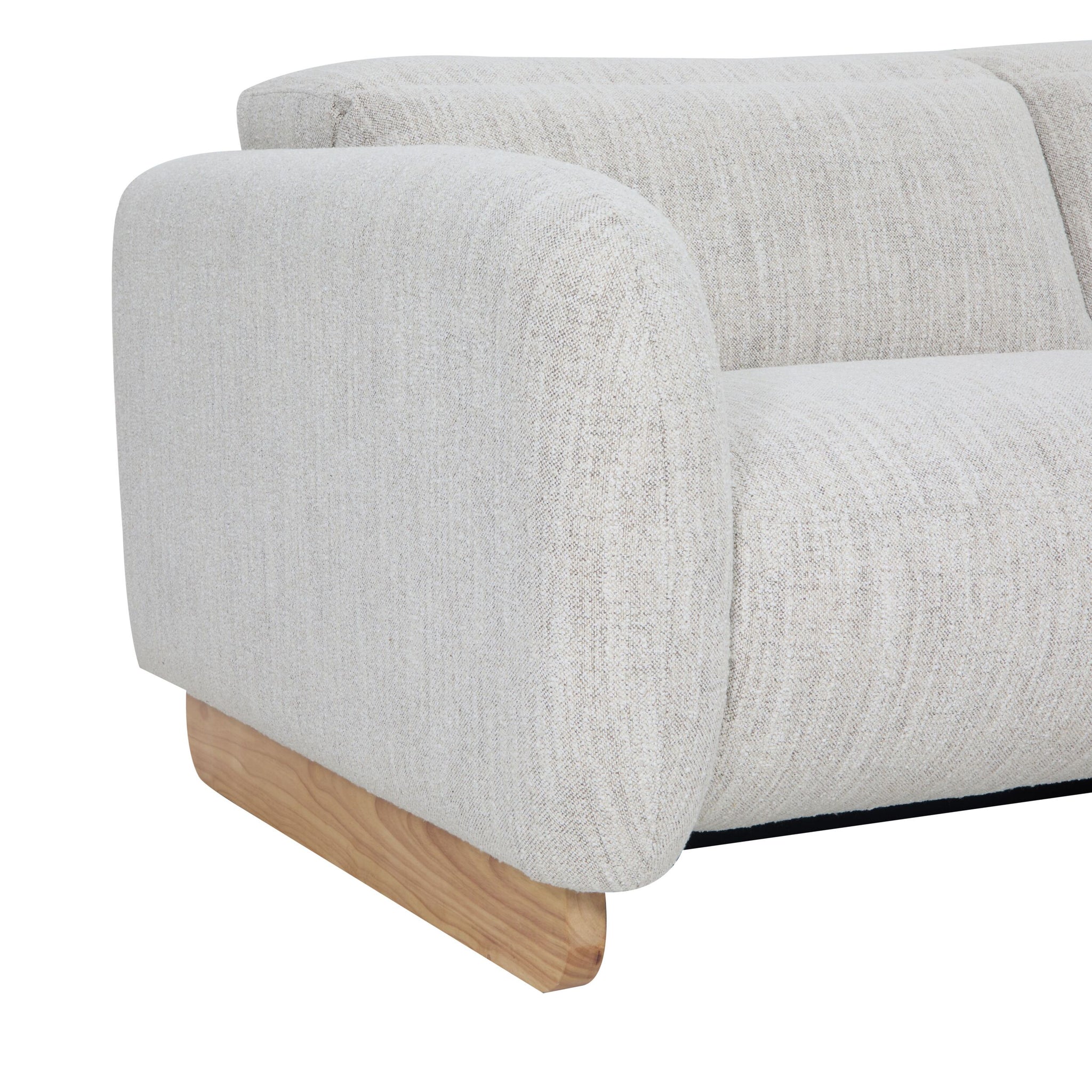 Bellano 3 Seater Recliner Natural Textured Slub