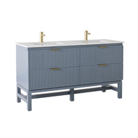 Lennox Double Vanity Slate Blue 1550mm