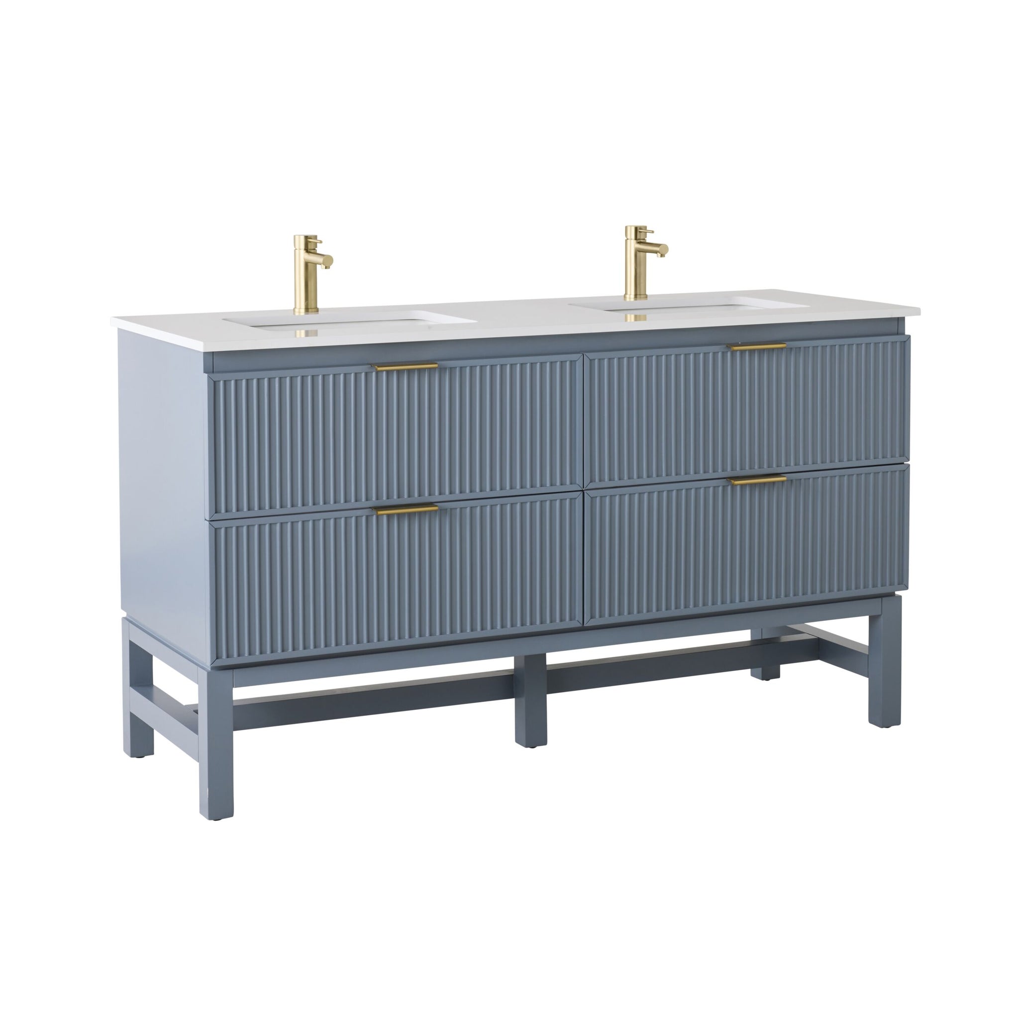Lennox Double Vanity Slate Blue 1550mm