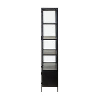 Nero 4 Door Display Cabinet 201 x 92cm Black