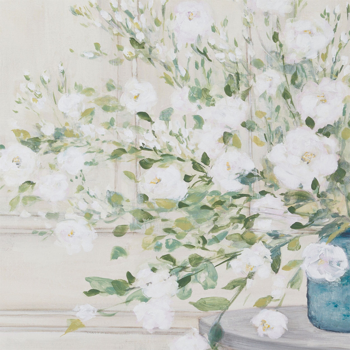White Bouquet Framed Print 60x90cm