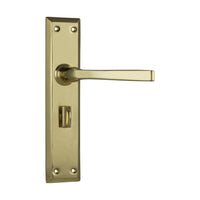 0675P Door Lever Menton Privacy Pair Polished Brass H225xW50xP75mm