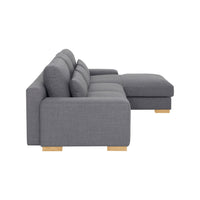Herron 3 Seater Sofa with RHF Chaise Iron Grey Weave
