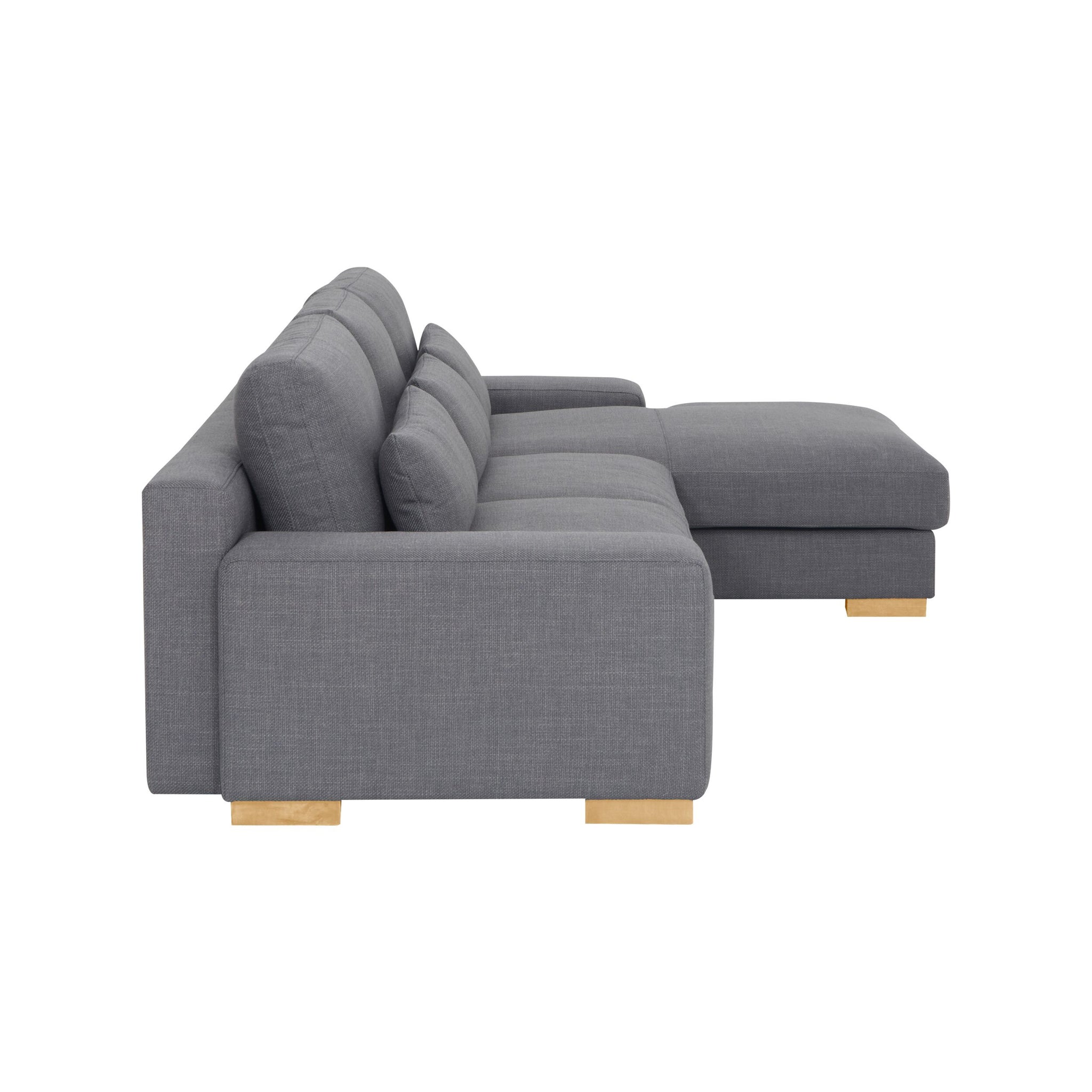 Herron 3 Seater Sofa with RHF Chaise Iron Grey Weave