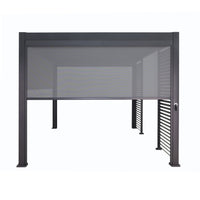 Sanctuary Louvered Aluminium Pergola Charcoal 3x4