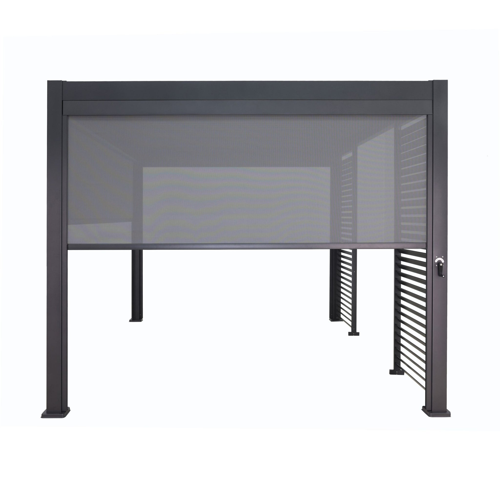 Sanctuary Louvered Aluminium Pergola Charcoal 3x4