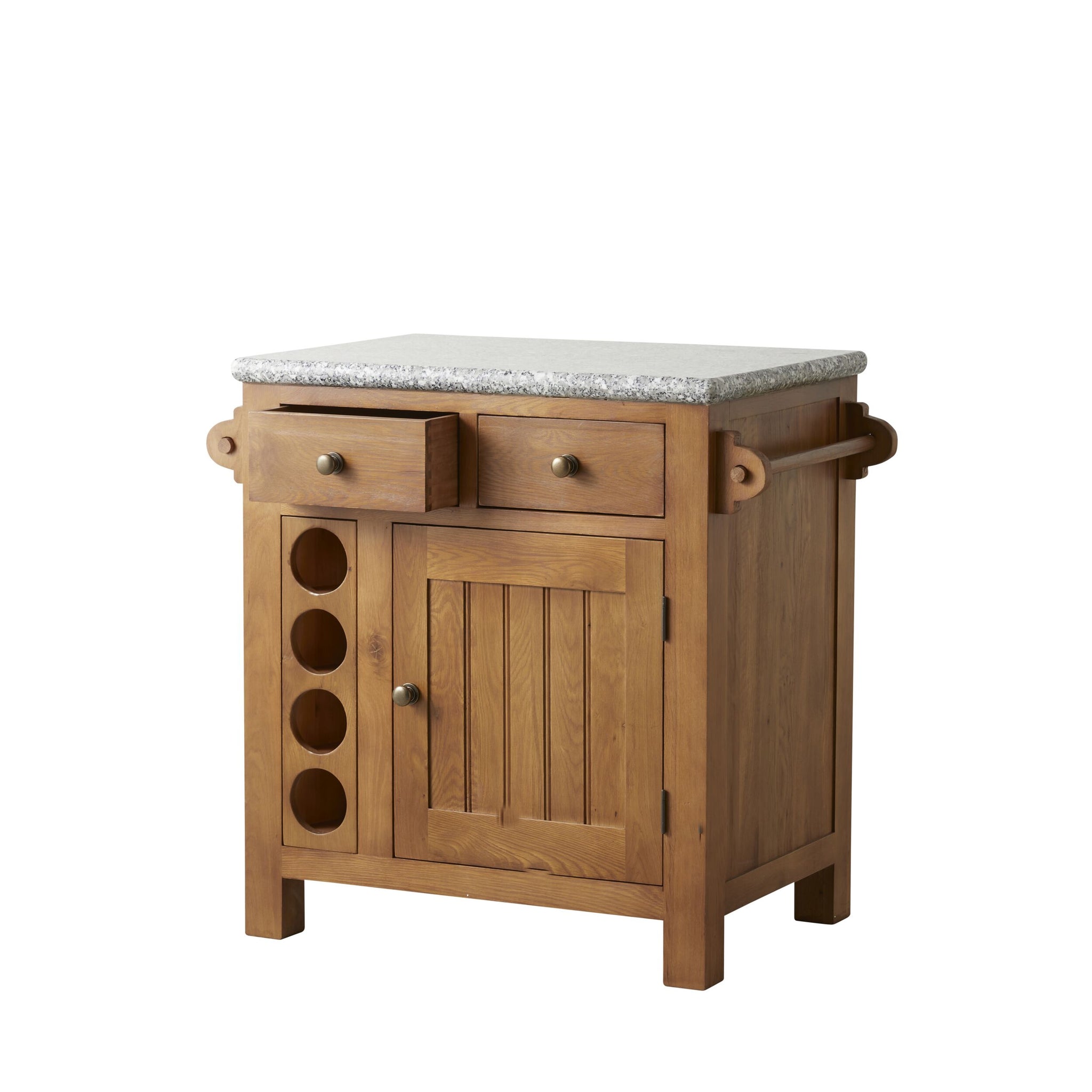 Oakford Workbench With Wine Rack - Granite Top 95 x 58 x 90 cm