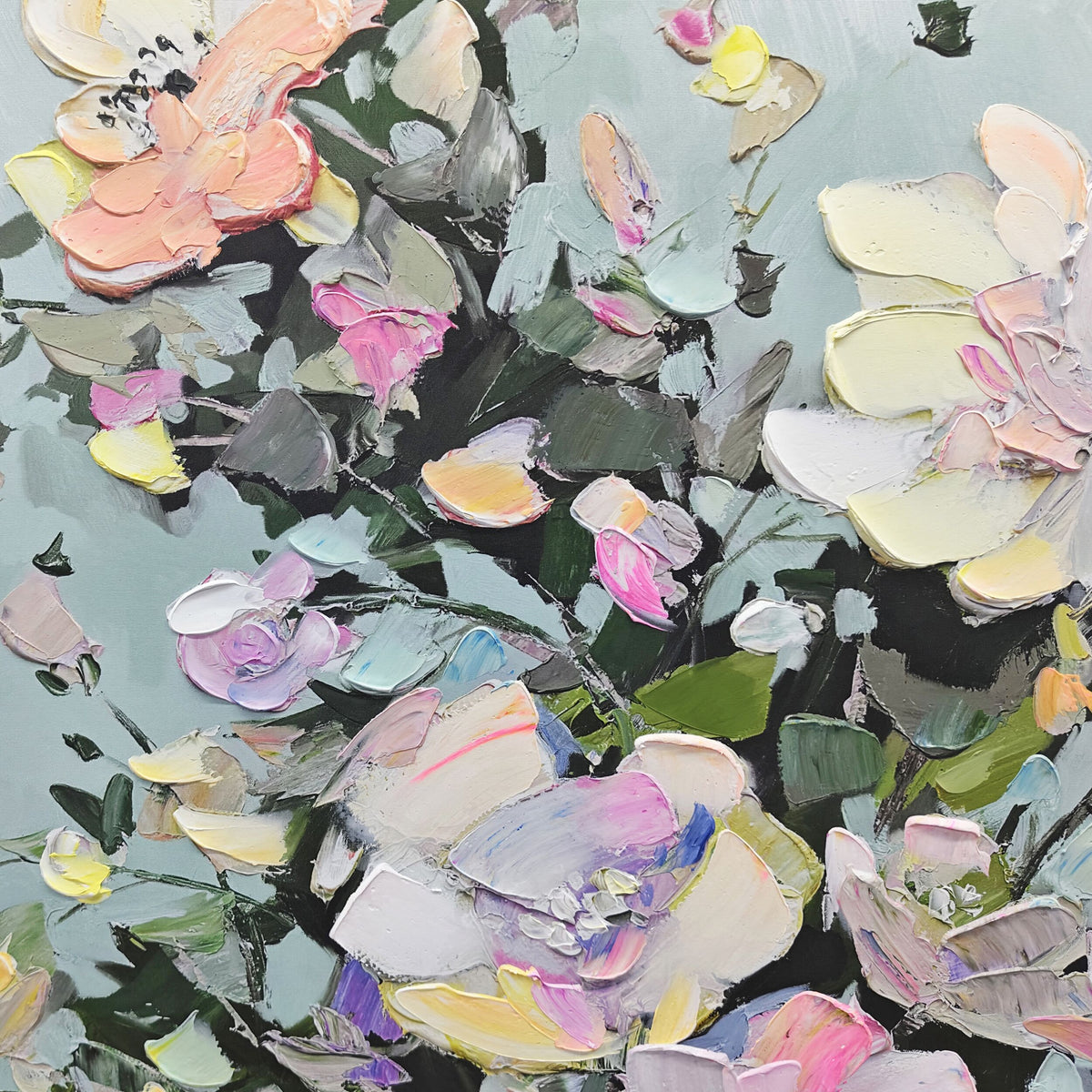 Secret Garden Framed Textured Print 120x160cm