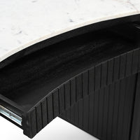 Deva Double Pedestal Desk Black