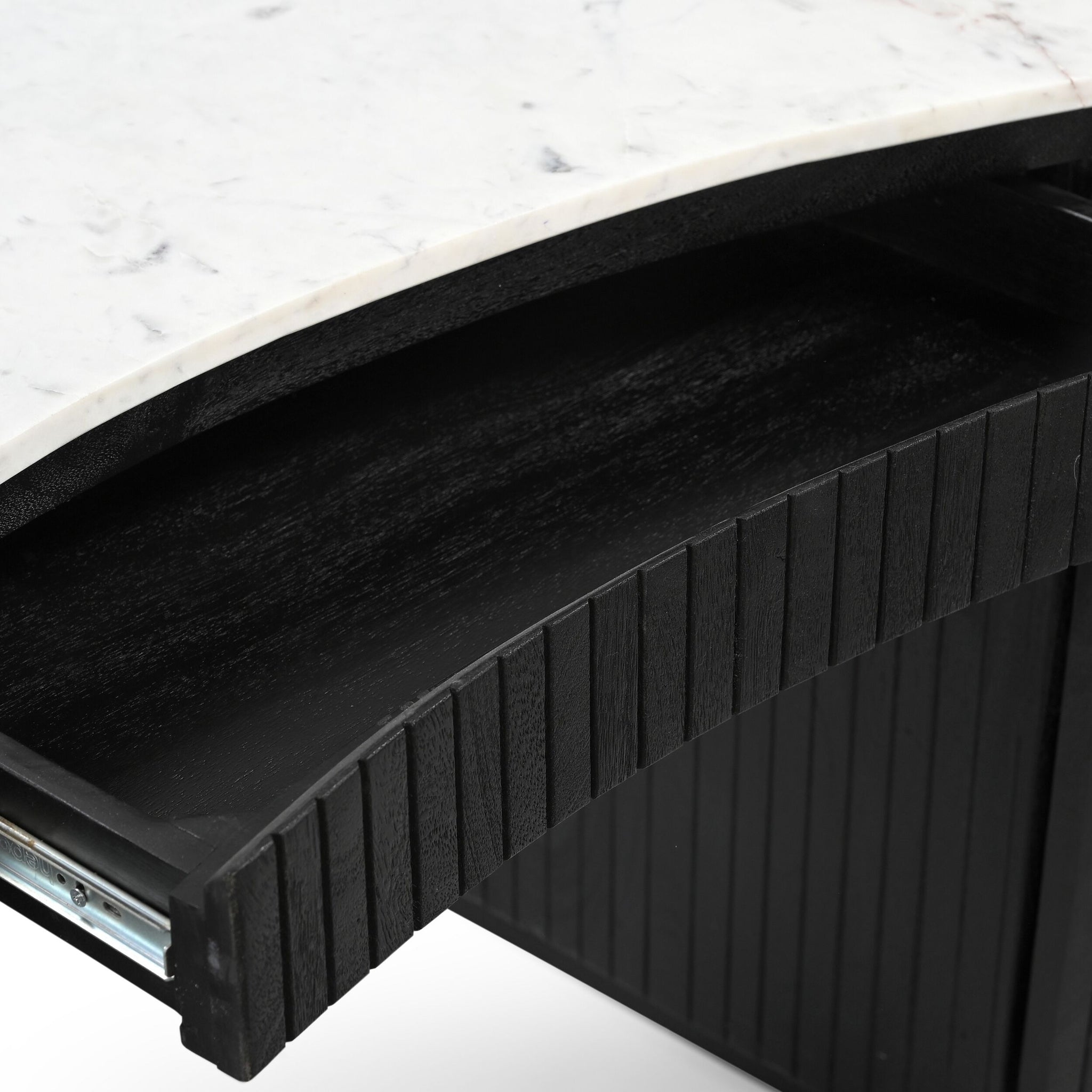 Deva Double Pedestal Desk Black