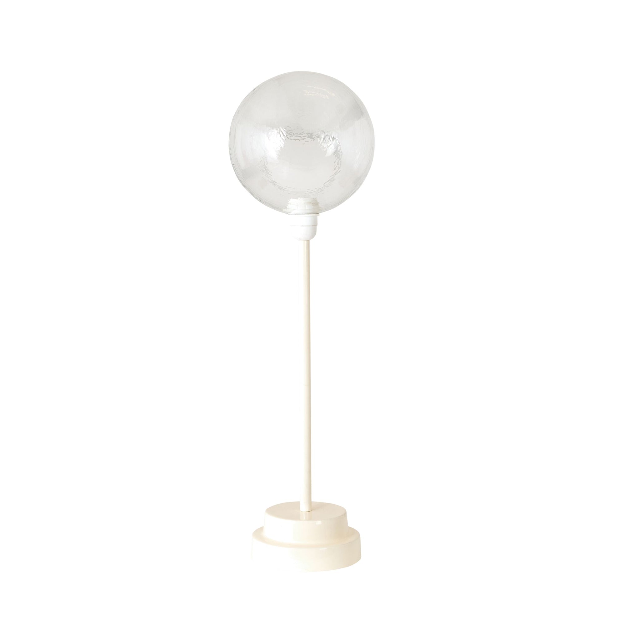 Vera Hammered Glass Table Lamp Off White 63cm