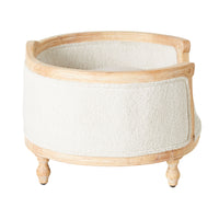 Luxe Dog Bed Ecru 75x70x44cm