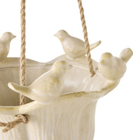 Chirping Birds Ceramic Hanging Pot