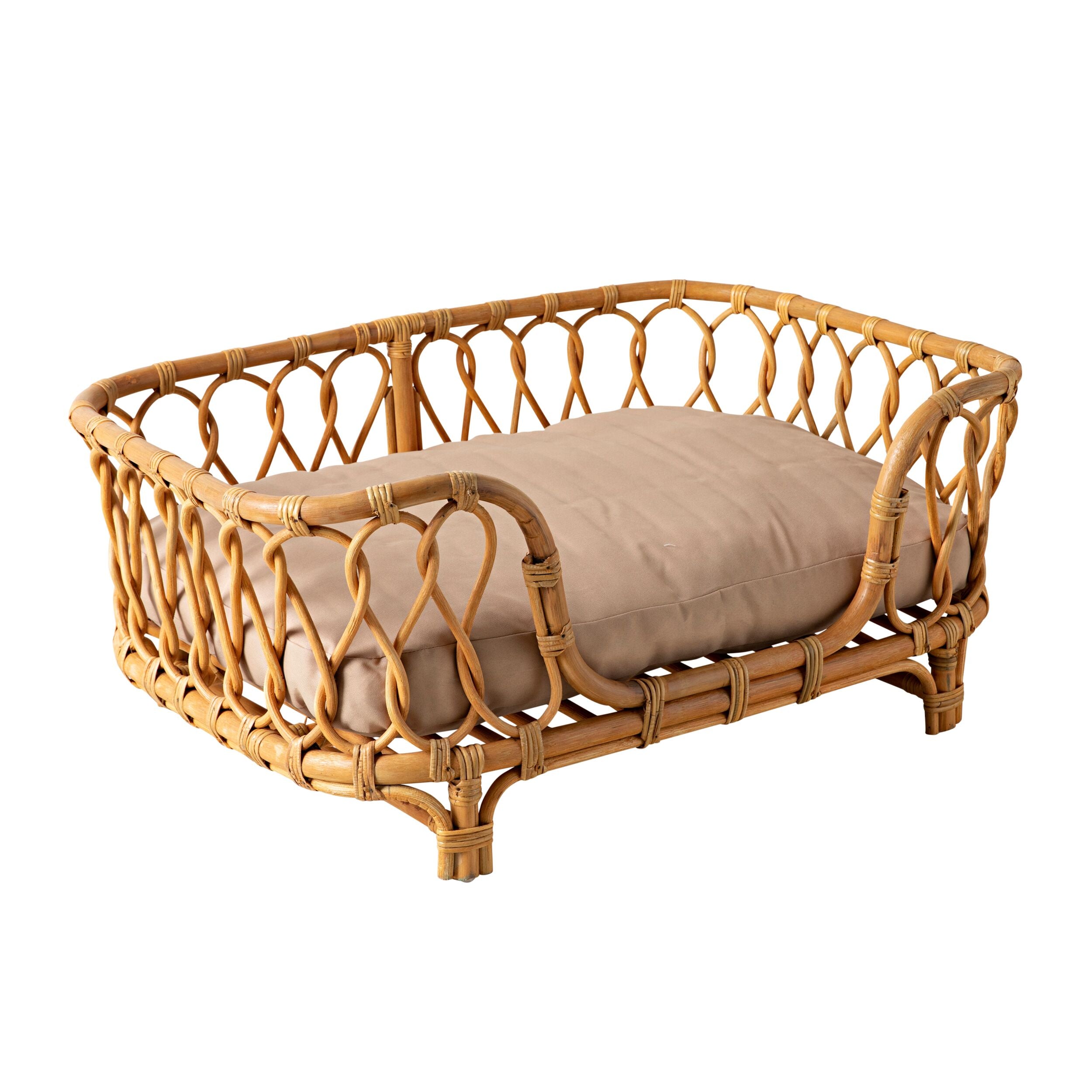 Kahlua Twist Rattan Pet Bed 90x55x40cm