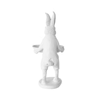 Waiter Rabbit Statue White 12x15x24cm