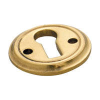 3818 Cupboard Escutcheon Round Polished Brass D23mm