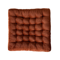 Samy Cotton Velvet Rust Seat Cushion
