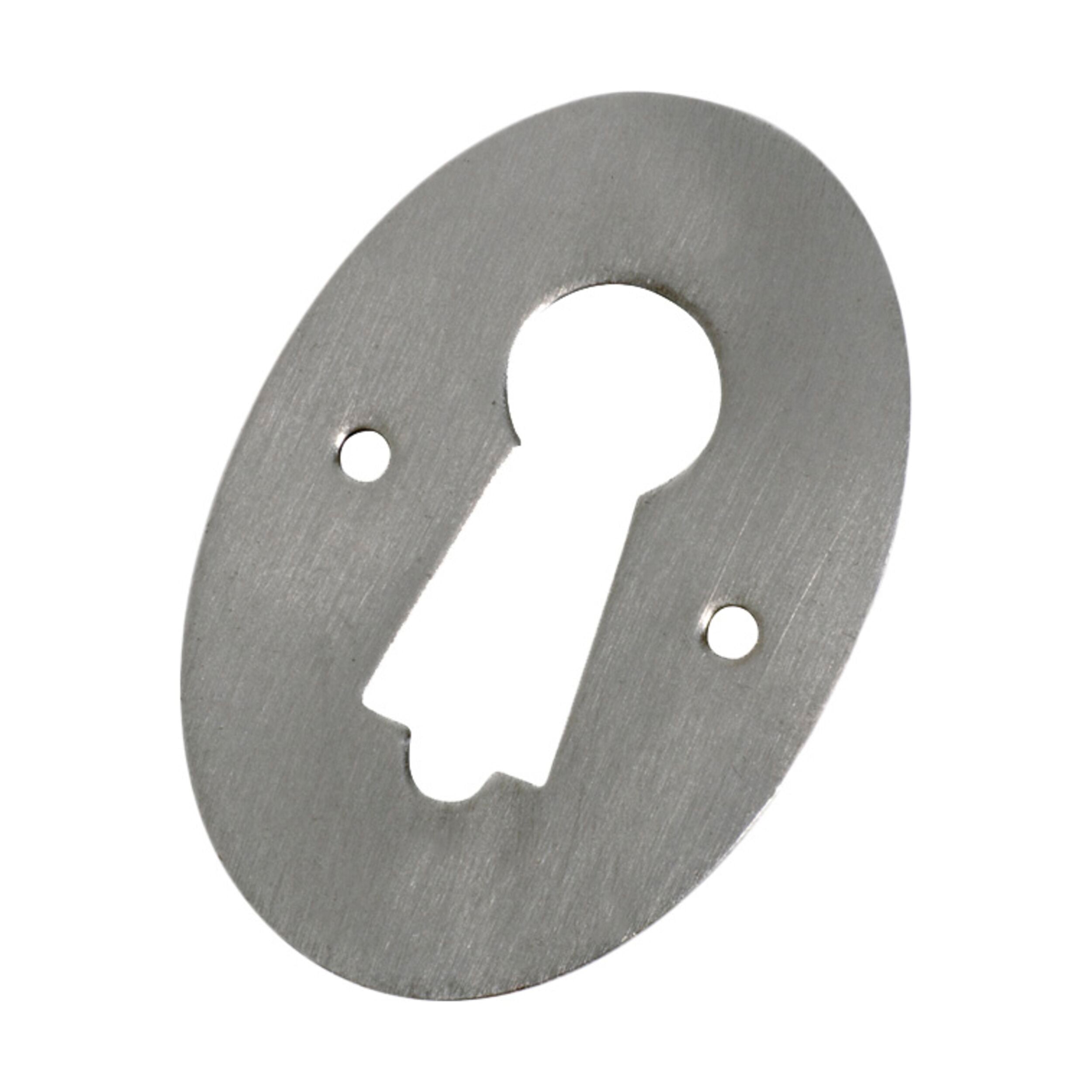 1176 Escutcheon Pressed Satin Chrome H44xW30mm