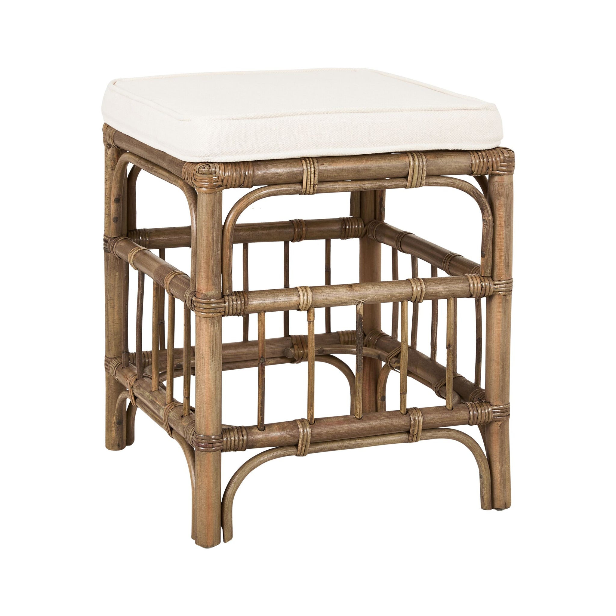 Martinique Rattan Cushioned Stool