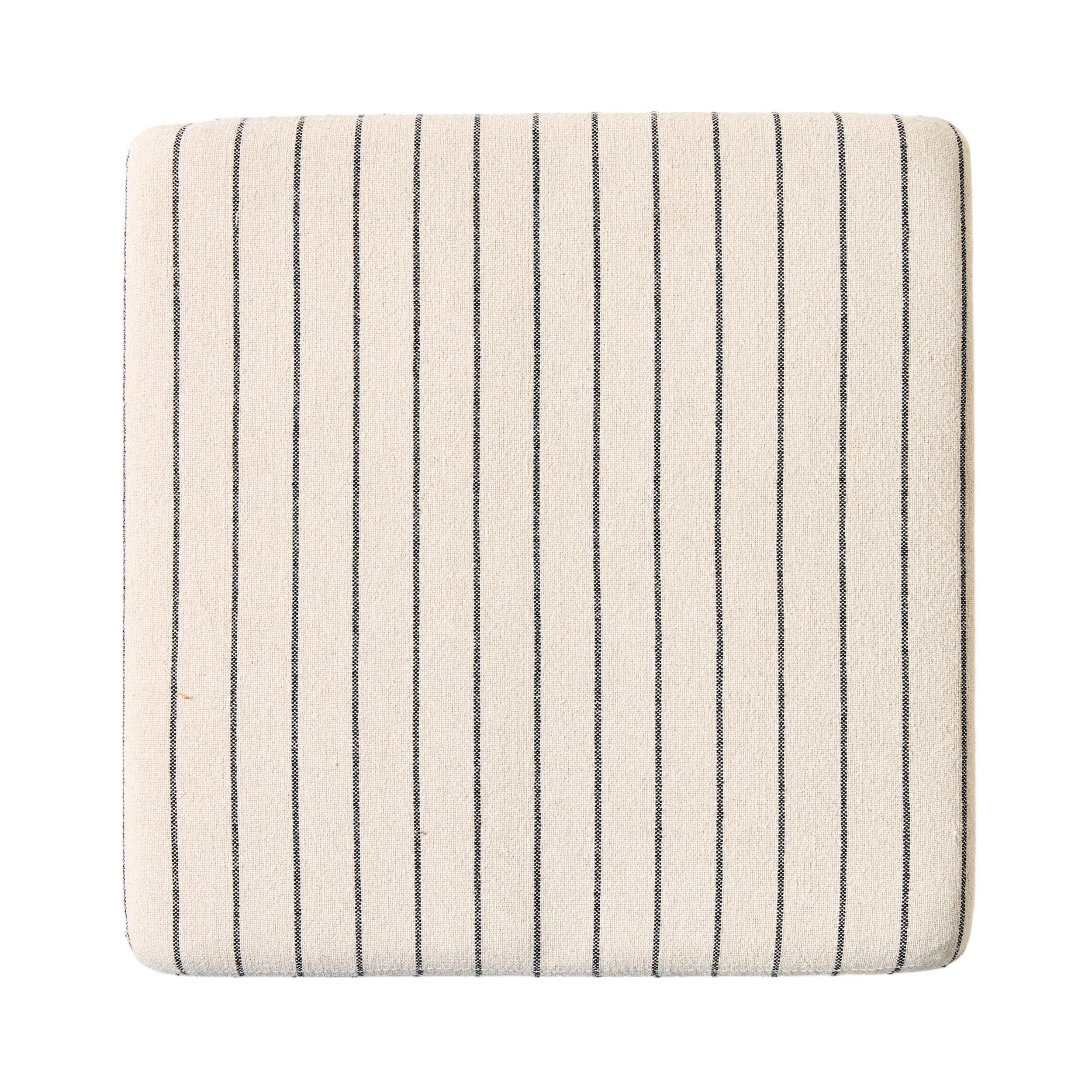 Torino Square Ottoman Alexandra Linen Stripe