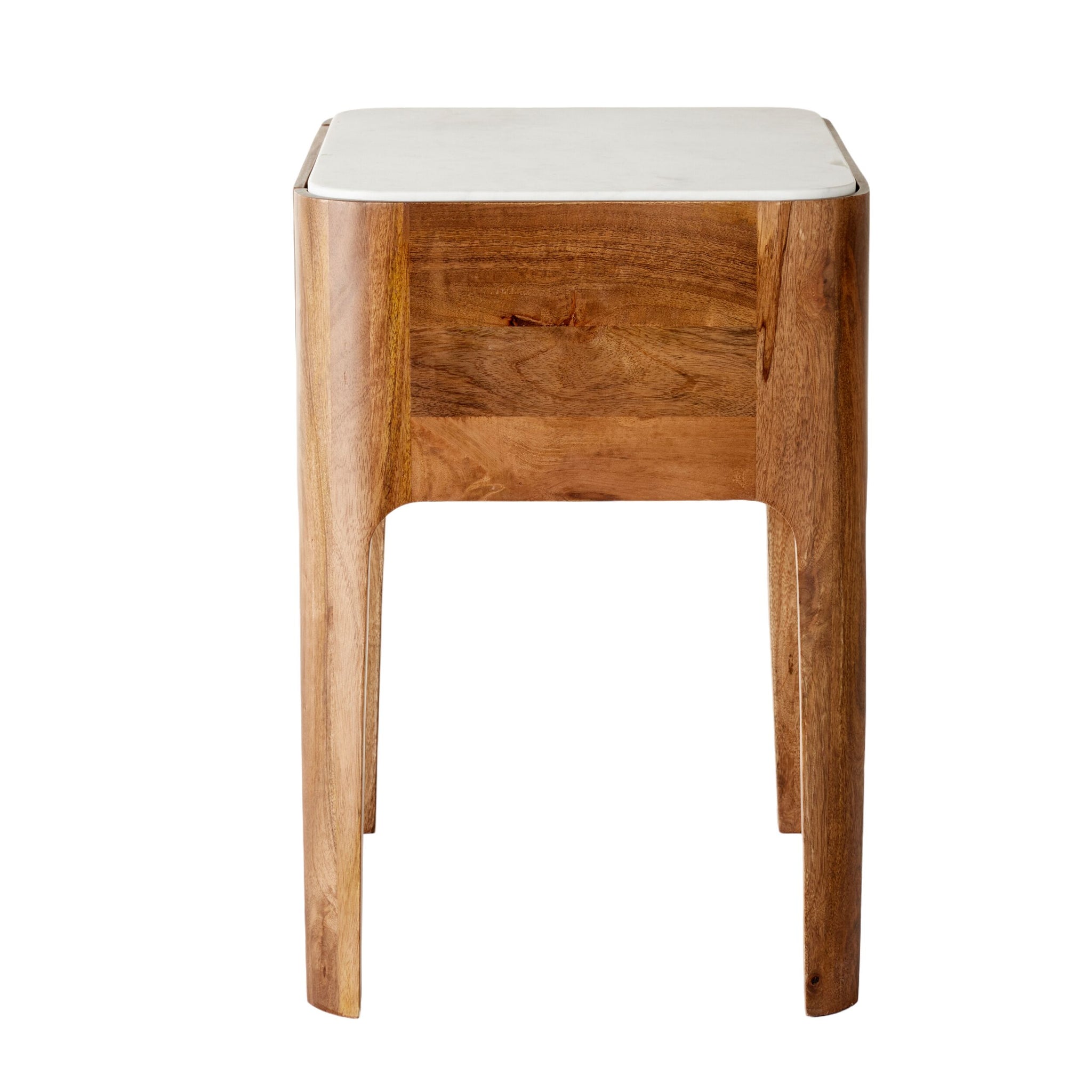 Adore Marble Top Single Drawer Bedside Table