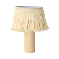 Hannah Wooden Fringed Table Lamp 56cm