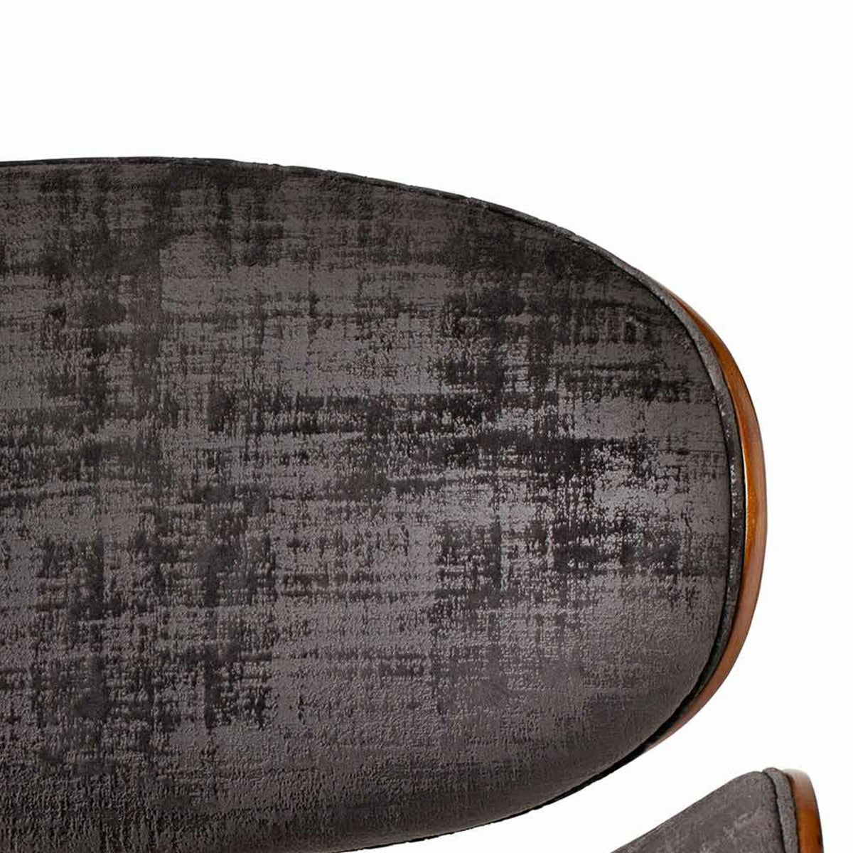 Jetson Desk Chair Timber Veneer Back Brushed Basalt Velvet