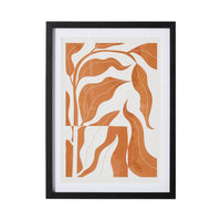 Clay Leaves Framed Print 30x40cm