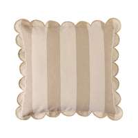 Aruba Scallop Edge Stripe Outdoor Cushion Sand 45x45cm