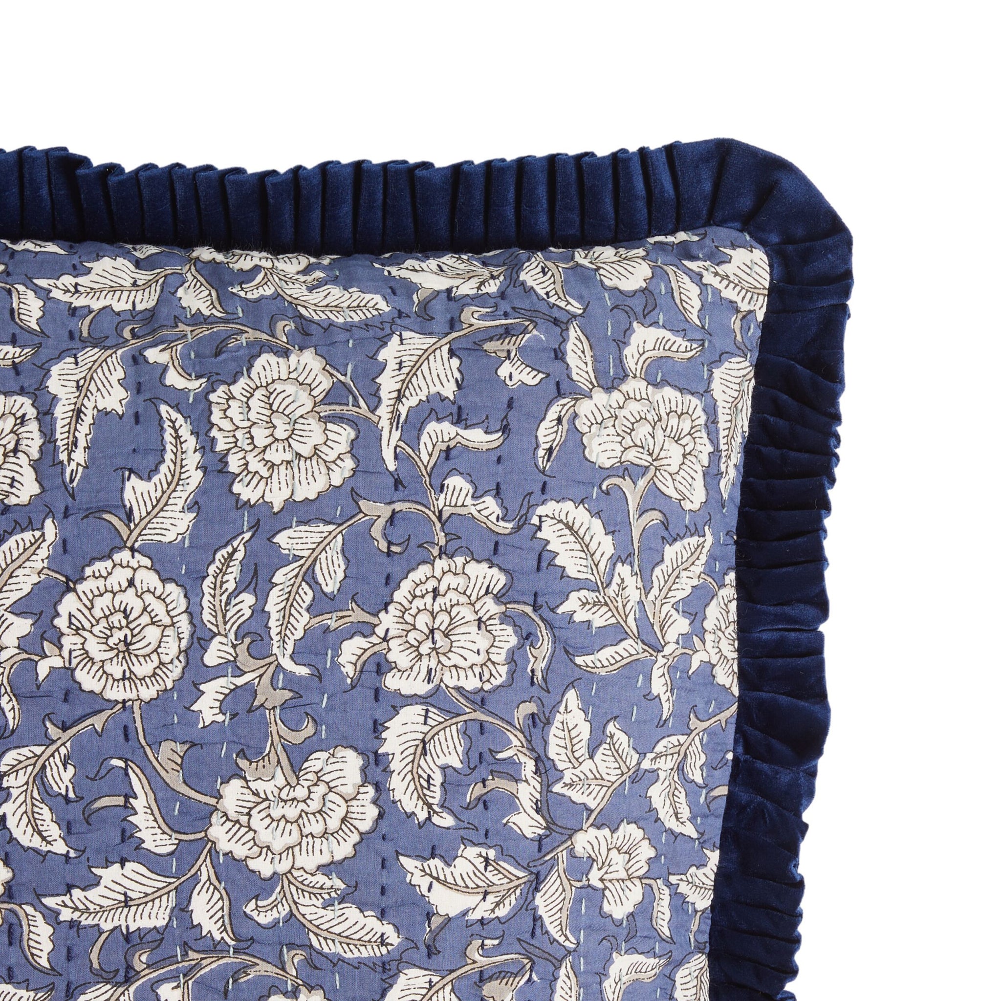 Tansy Navy Square Cushion 45x45cm