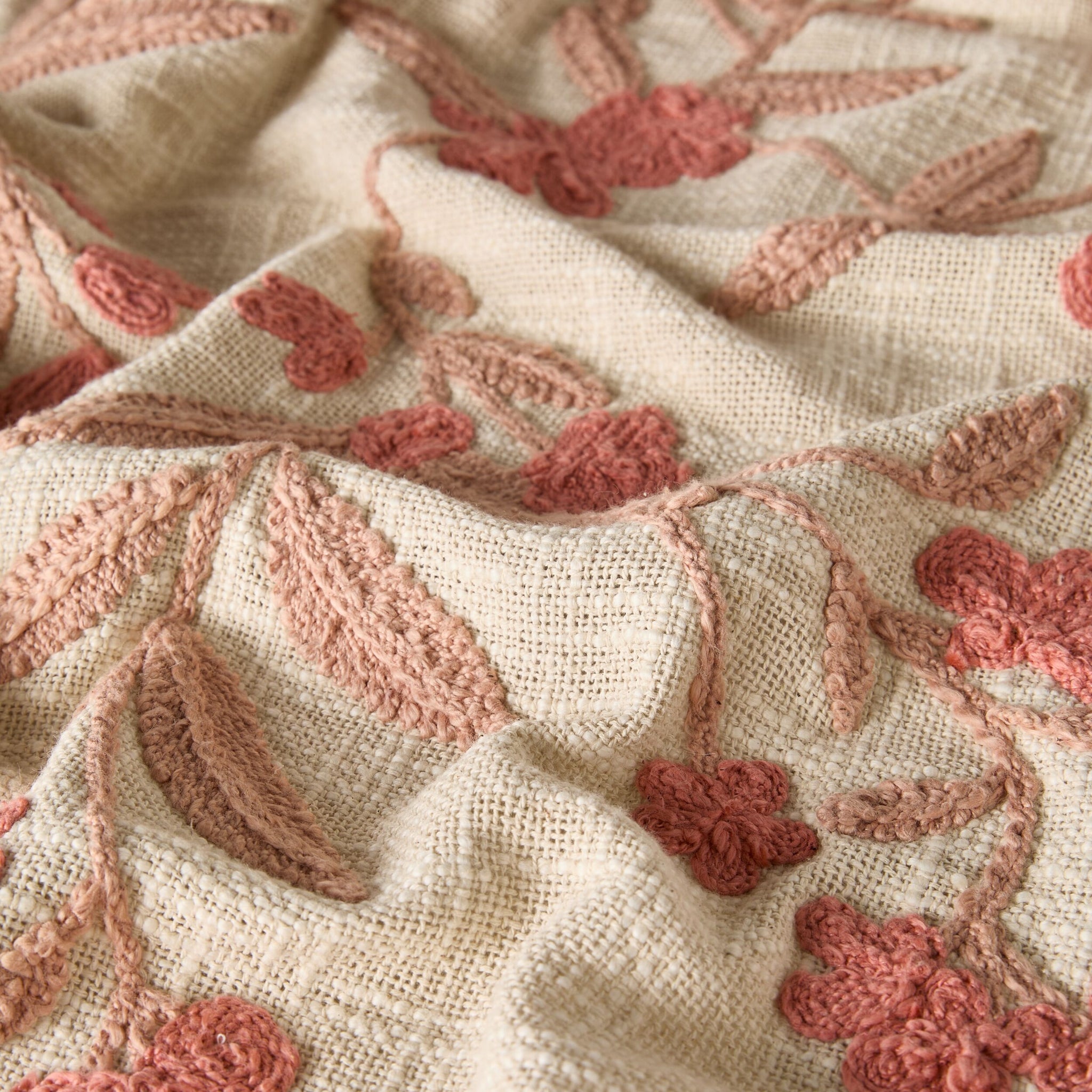 Stitch Birdsong Embroidered Throw