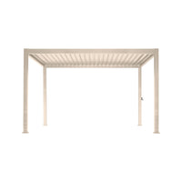 Sanctuary Louvered Aluminium Pergola Taupe 3x4