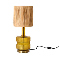 Rosa Glass Table Lamp Amber 60cm