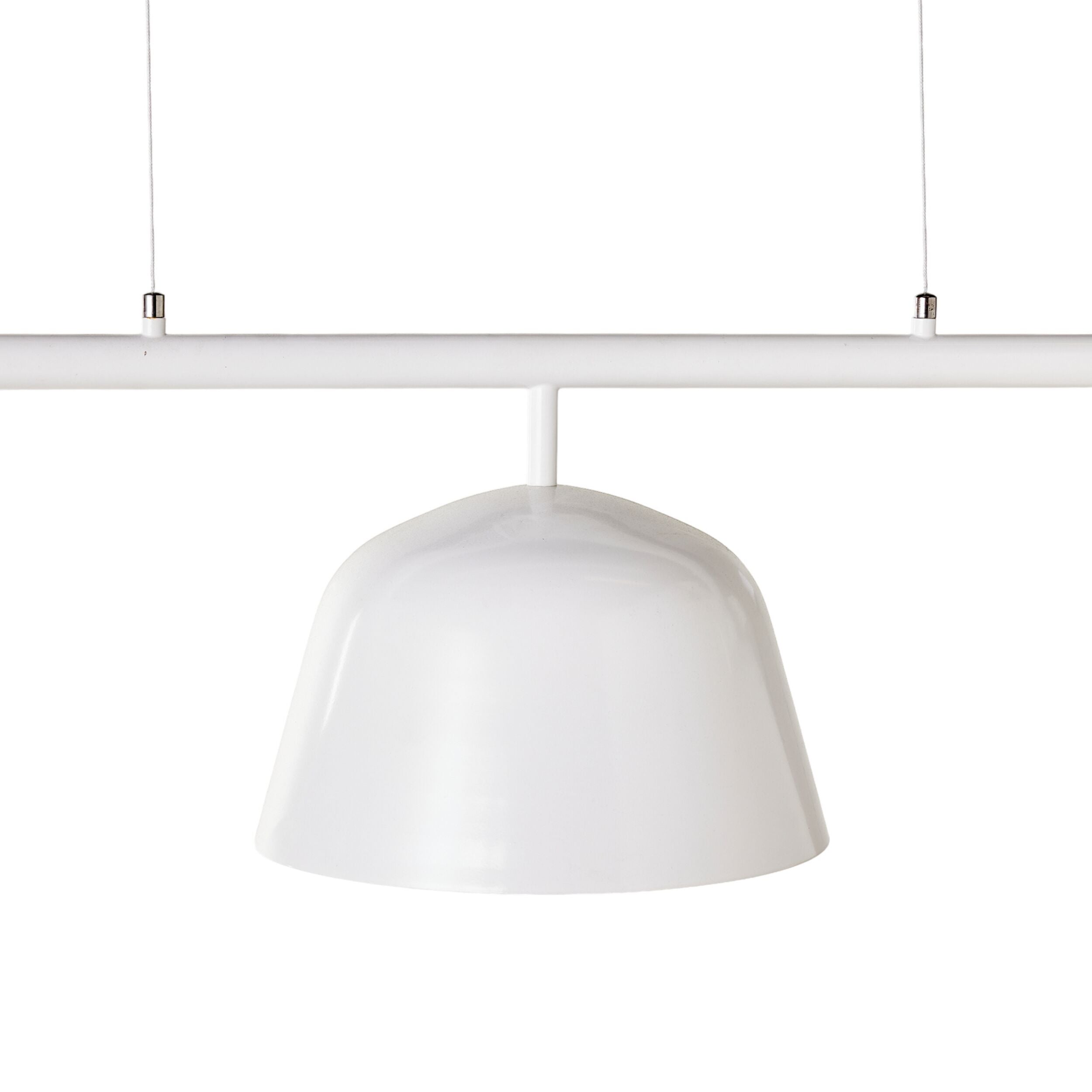 Anglesea 3 Light Metal Shade Pendant White 120cm