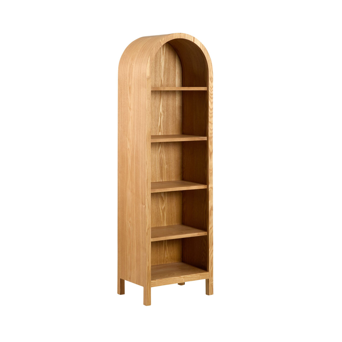 Paige Curved Bookshelf Natural