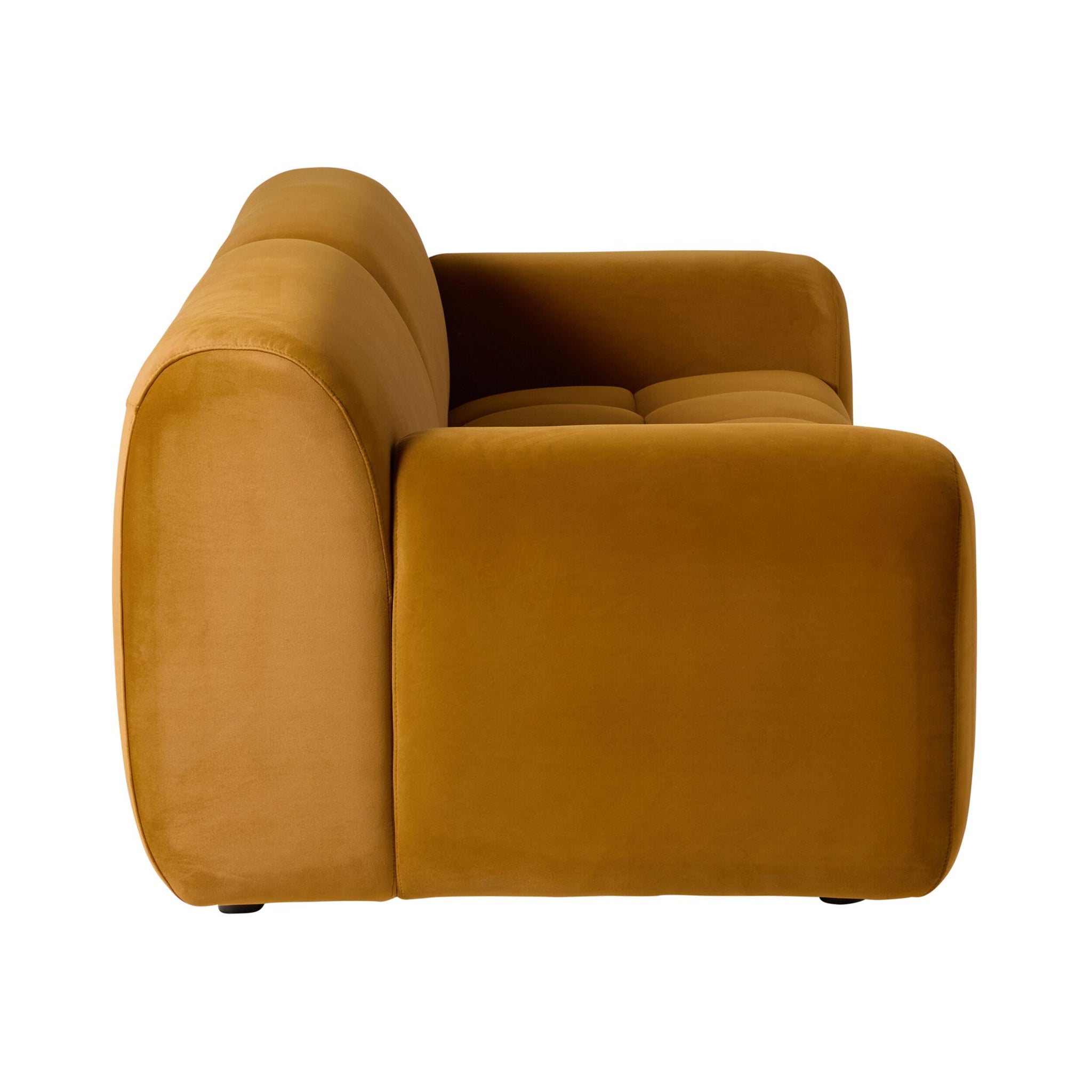 Alexis 3 Seater Velvet Sofa Ochre