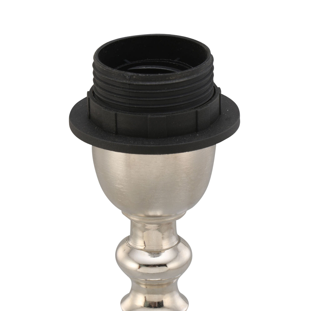 Charlton Satin Silver Metal Table Lamp Base 11x11x33cm
