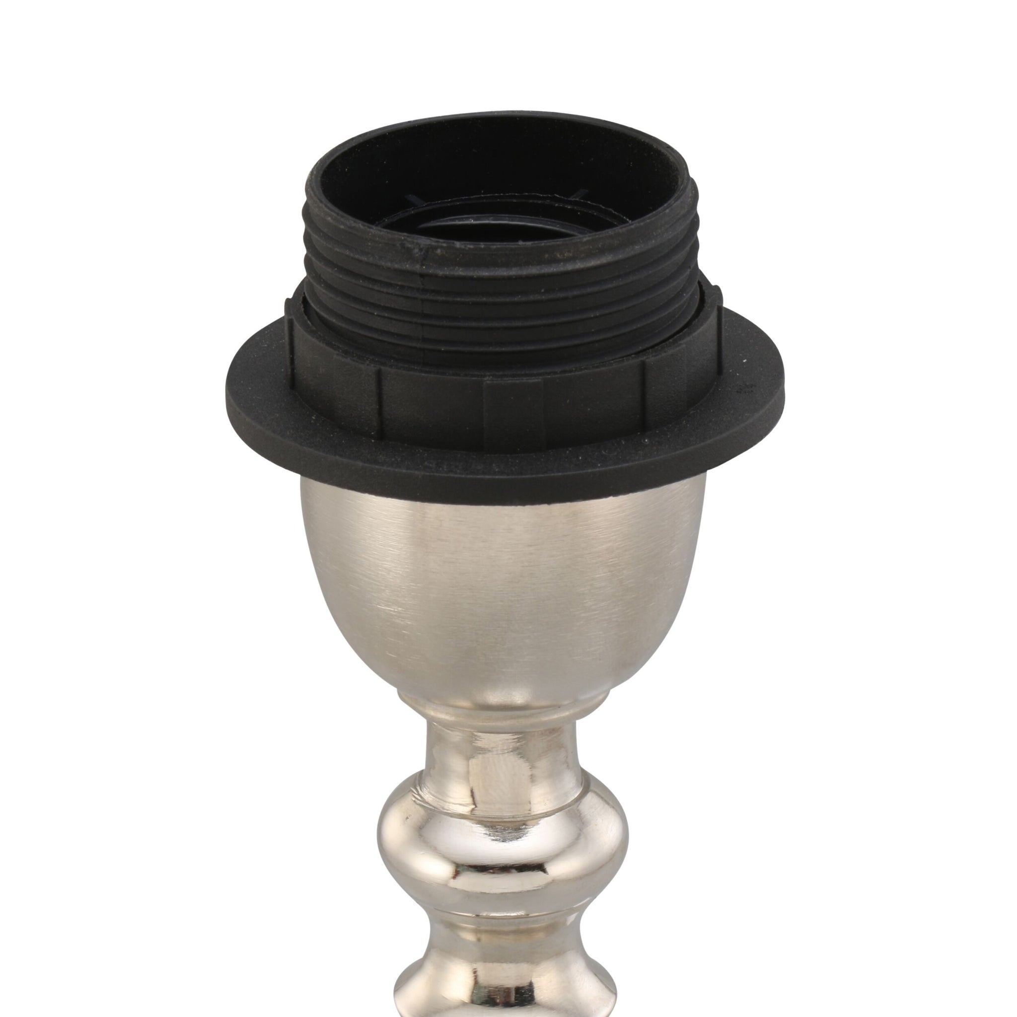 Charlton Satin Silver Metal Table Lamp Base 11x11x33cm