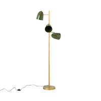 Argo Metal Floor Lamp Matte Brass/Green 158cm