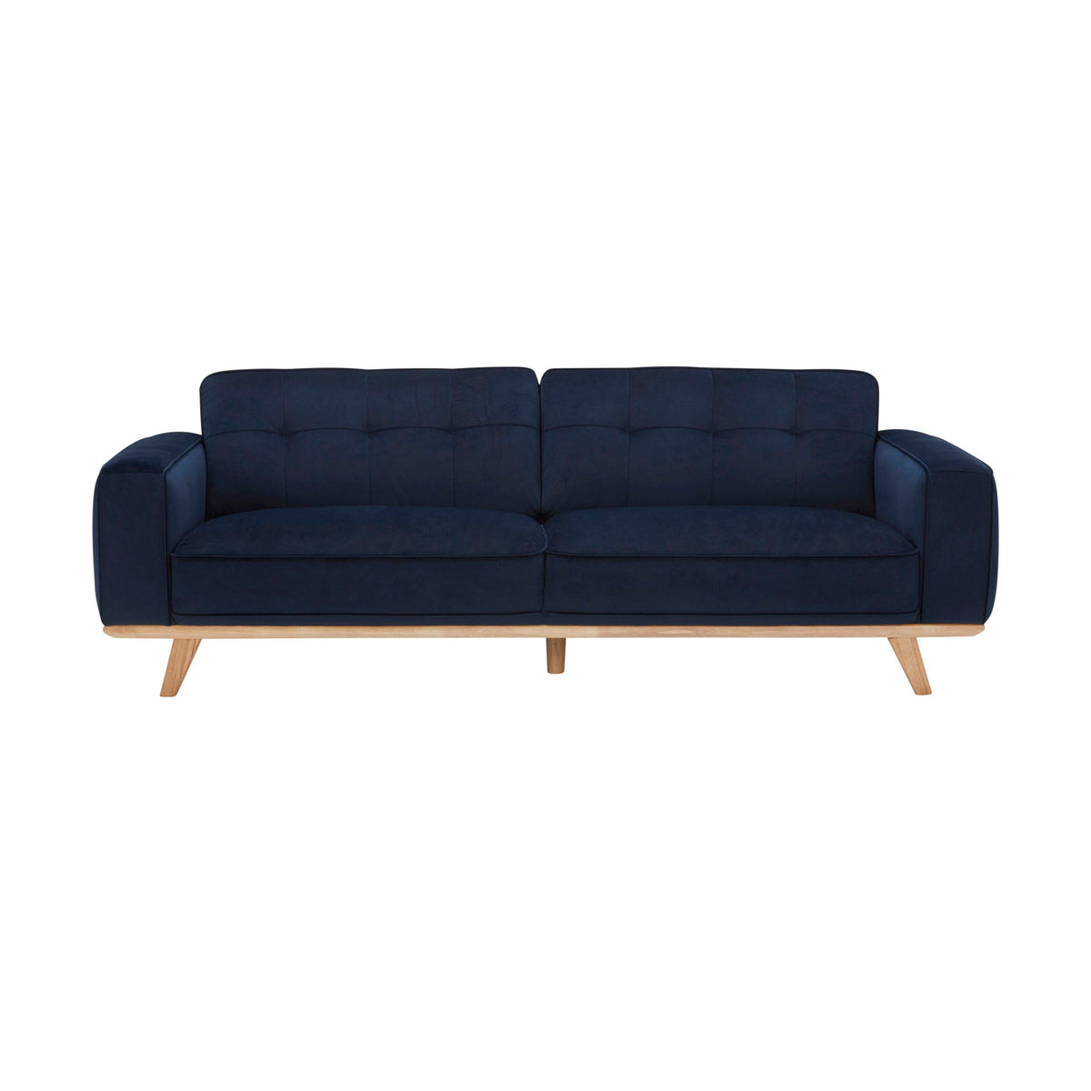 Carson 3 Seater Velvet Sofa Navy Blue Custom C030 Early Settler AU
