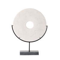 Round Marble Disk On Stand 57cm