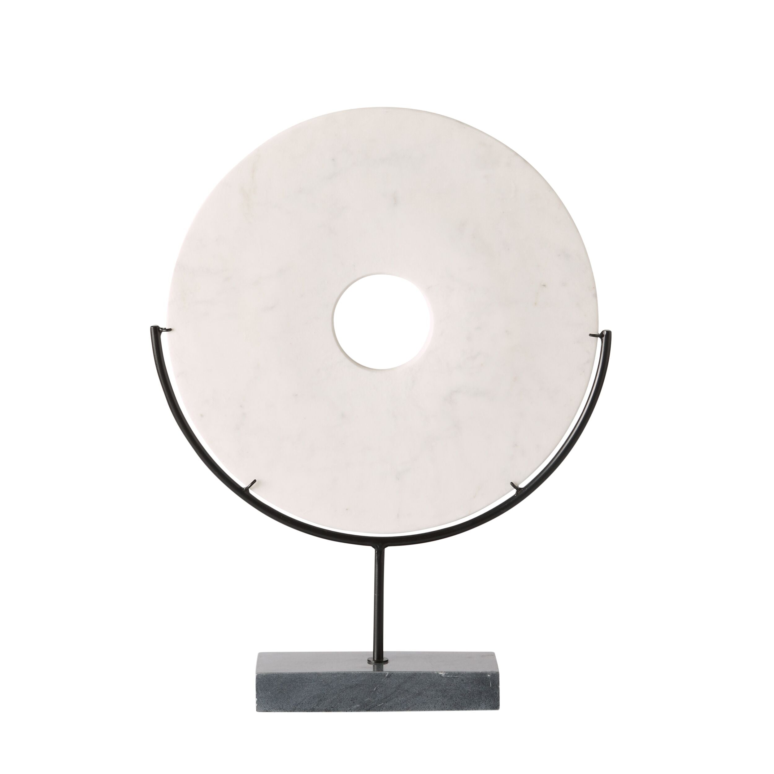 Round Marble Disk On Stand 57cm