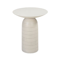 Fen Round Side Table White Wash 50 x 60 x 50cm