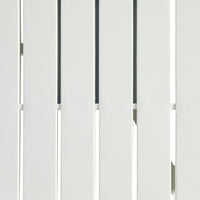 Close-up of a white textured surface with evenly spaced vertical slats, resembling the sleek design of the Kace Outdoor Coffee Table 65cm White.