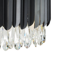 Mirabel Black 10 Light Crystal Glass Chandelier