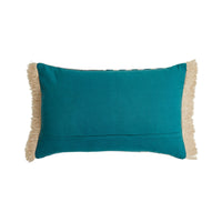 Keys Colourblock Fringed Cushion 35x55cm