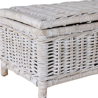 Lorne Blanket Box Medium White Wash 60x42x35cm